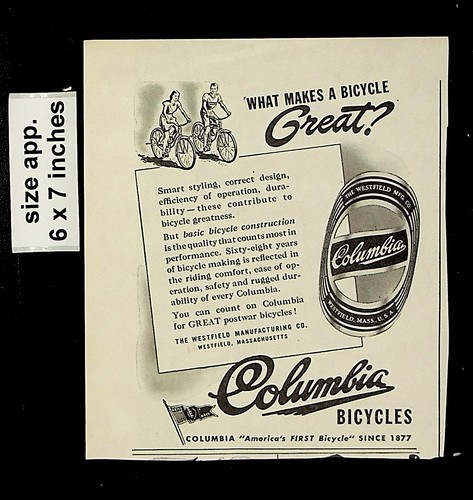 Pubblicità columbia bicycles - pubblicità,