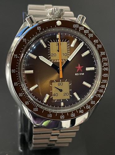 Red star bullnose - star, chronograph