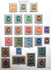 Egitto 1927 - 1937 Re Fuad serie completa 24 francobolli MH / MNH Scott # 128 - 149 VF