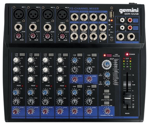 Gemini gem 12usb mixer - gemini,