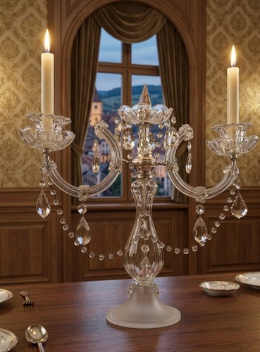 Candelabro vetro vintage - candelabro,