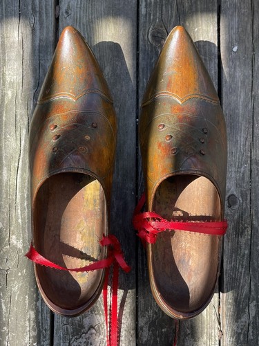 Scarpe antiche legno - antiche, in