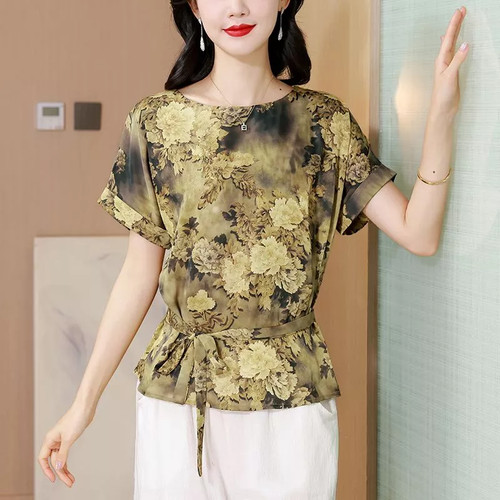 Blusa estiva floreale oro - floreale, con