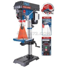 TRAPANO A COLONNA DA BANCO VELOCITA' REGOLABILE +LASER 550 W SCHEPPACH DP18VARIO