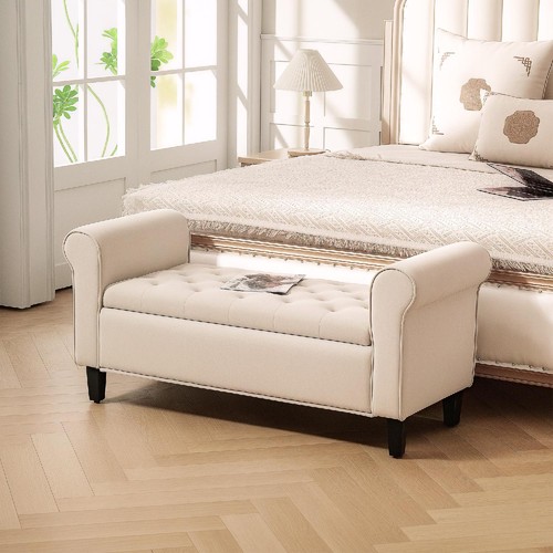 Panca fondo letto tessuto - panca,