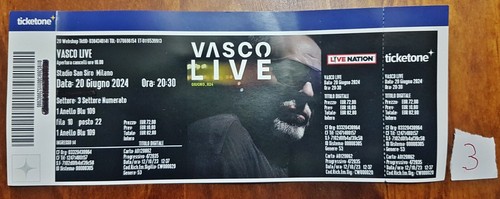 Biglietto usato concerto - biglietto,