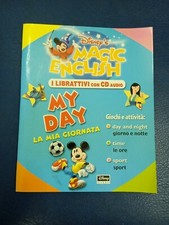 Disney MAGIC ENGLISH MY DAY con CD. IMPARA l'INGLESE bambini 6-8 anni. Usato 