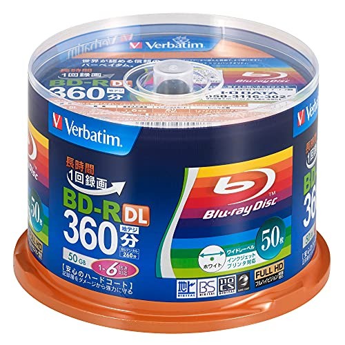Verbatim blu ray disc 50 - bd-r, blu-ray