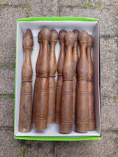 9 BIRILLI LEGNO gioco vintage inizi XX secolo Francia