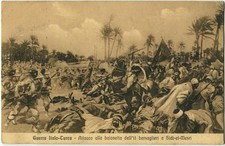 1912 Guerra Italo Turca baionetta bersaglieri Sidi-el-Mestri FP B/N ANIM VG