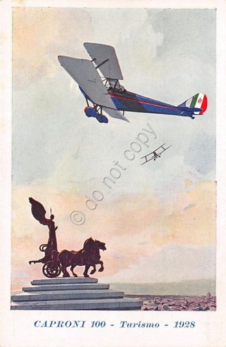 Cartolina illustrata aereo - -,