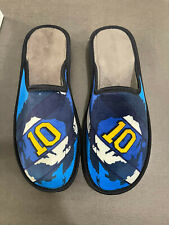 1 paio di pantofole uomo Maradona Napoli Argentina D10S ciabatte pantofola blu