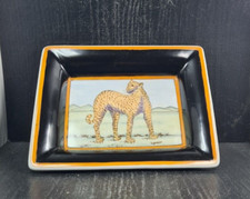 charles svuotasche porcellana rettangolare decoro giaguaro cm 19 x 15