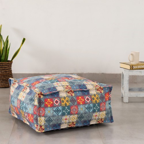 Pouf cover cotone naturale - pouf,
