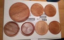 Sottobicchieri 12 pezzi E Sottobottiglia 1 pezzo - In Legno - Nuovo - Vintage 