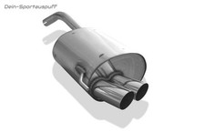 FOX Acciaio Inox Scarico Sportivo Alfa Romeo 147 2x70mm Rotondo Definito Obliquo