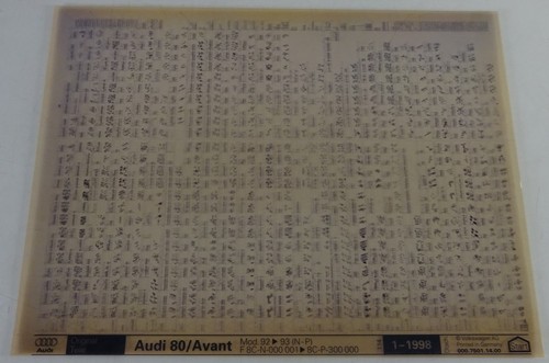 Microfiche catalogo ricambi - catalogo,