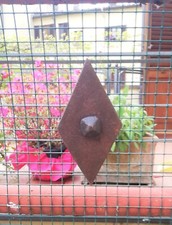 Antica Borchia in Ferro Battuto Stud Porta Portone Rombo peso g.200 cm.14 x 7 