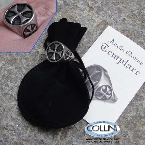 Anello croce templare 19mm - anello,