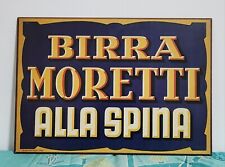 Collezione Vintage Targa, Tabella, Insegna Pubblicitaria BIRRA MORETTI in Legno