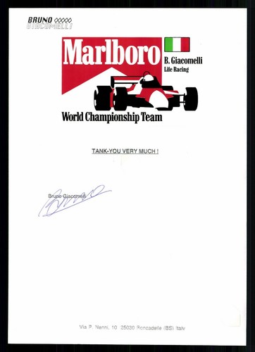 Bruno giacomelli originale - bruno,