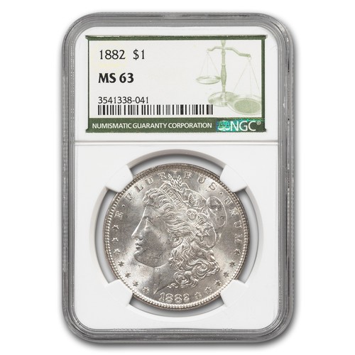 1882 morgan dollar ngc - 1882, ms-63