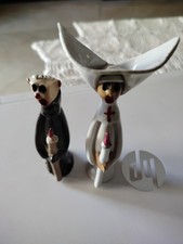 Coppia sculture statuine in