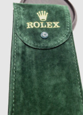 sacchetto velluto verde Made in Italy per orologi tipo Rolex con pattina 7x13,5