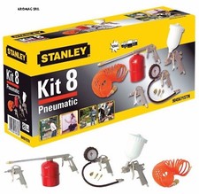 Kit Accessori compressore aria compressa Stanley 8 pezzi aerografo alluminio
