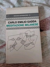 Meditazione Milanese Carlo Emilio Gadda Einaudi 1974 EC3