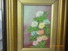 trittico  3 quadri  firmati olio su tela paesaggio natura morta