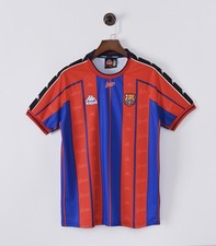BARCELLONA 1997 1998 HOME SHIRT CALCIO CALCIO JERSEY KAPPA UOMO TAGLIA L