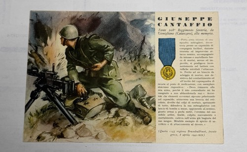 Cartolina militare medaglia - militare, d'