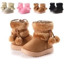 Stivali invernali da bambino caldi foderati stivali invernali ragazzi ragazze stivali da neve ~