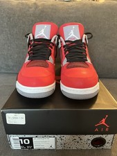 Taglia 10 Nike Air Jordan 4 Uomo Retro Toro Bravo Rosso Con Scatola Leggi Descrizione
