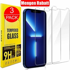 3x pellicola protettiva iPhone 13 Mini Pro Max display vetro protettivo premium vetro temperato 9H
