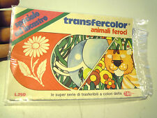 TRANSFERCOLOR ( TRASFERELLI ) ANIMALI FEROCI - L.250 CARTORAMA - 1980ca NUOVO