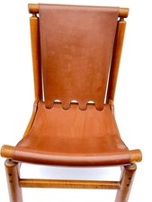 STUHL CHAIR SEDIA DESIGN TAPIOVAARA LUXURY MODERNARIATO VINTAGE CUOIO LEGNO