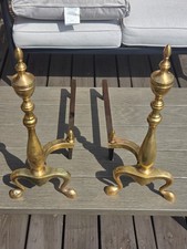Coppia di antichi Andiron in