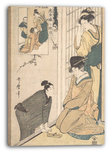 Tela cornice kitagawa utamaro - tela/cornice,