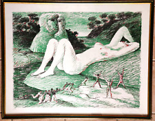 Litografia a colori Salvatore Fiume segno zodiacale Vergine in cornice