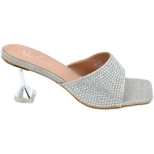 Sandali argento donna mule