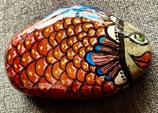 Ciottolo/pietra/roccia dipinto