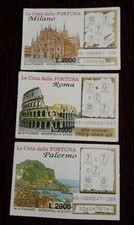 Lotto 3 Gratta e Vinci TUTTI VINCENTI - LE CITTA' DELLA FORTUNA-Anni 90