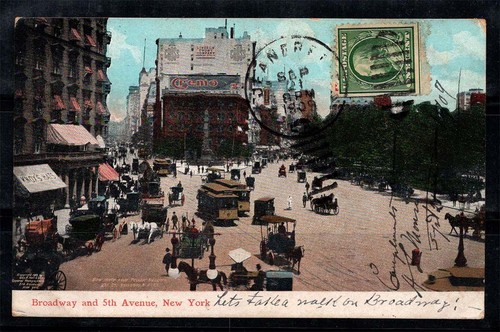 New york 1909 cartolina - york,