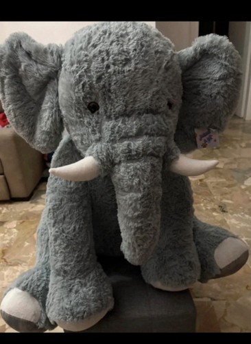 Peluche elefante grigio grande - grigio,