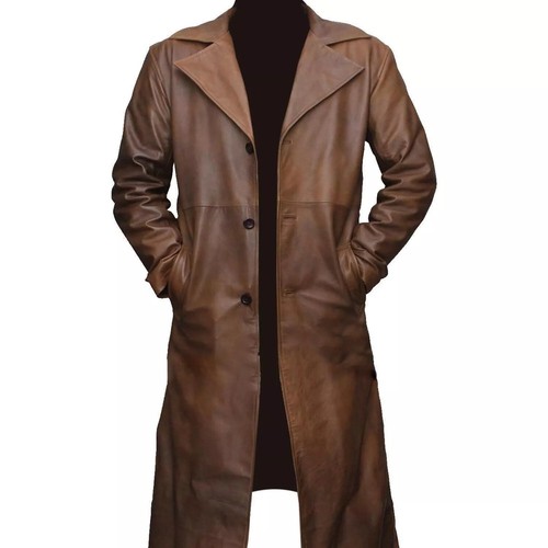 Cappotto uomo trench pelle - cappotto,