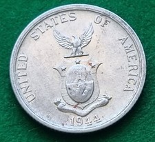 COIN MONETA ARGENTO FILIPPINE STATI UNITI AMERICA FILIPINAS 50 FIFTY CENTS 1944
