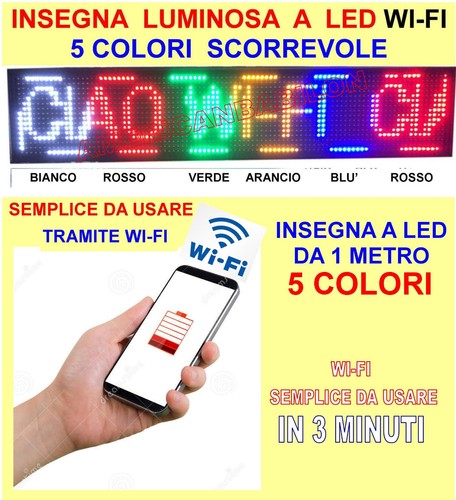 Insegna luminosa colore - insegna, wi-fi