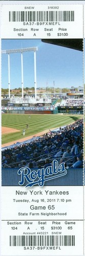 Biglietto royals yakees - vs,